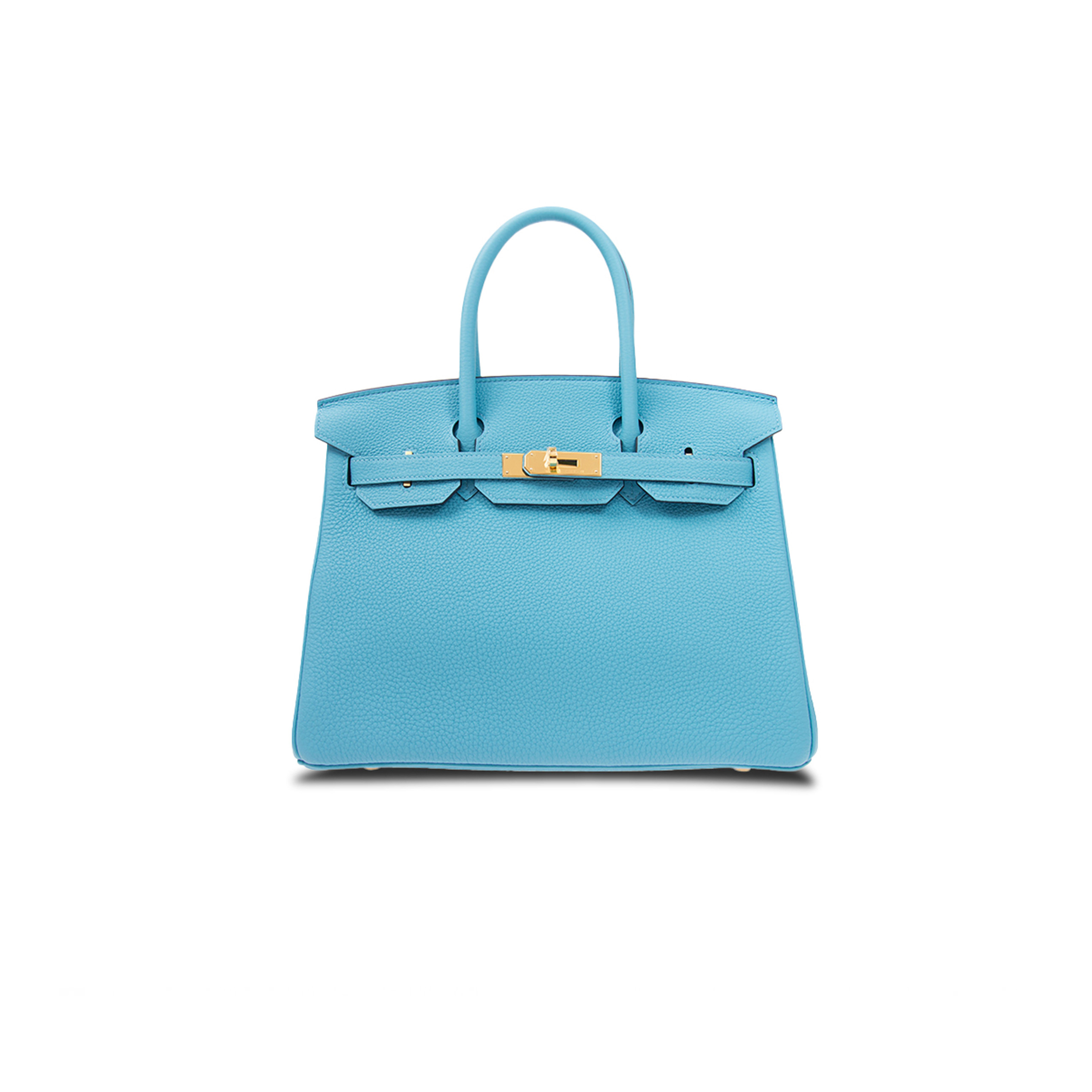 H**mes birkin 25 epsom leather candy blue gold buckle bag h028369cc7n (25*20*13cm)